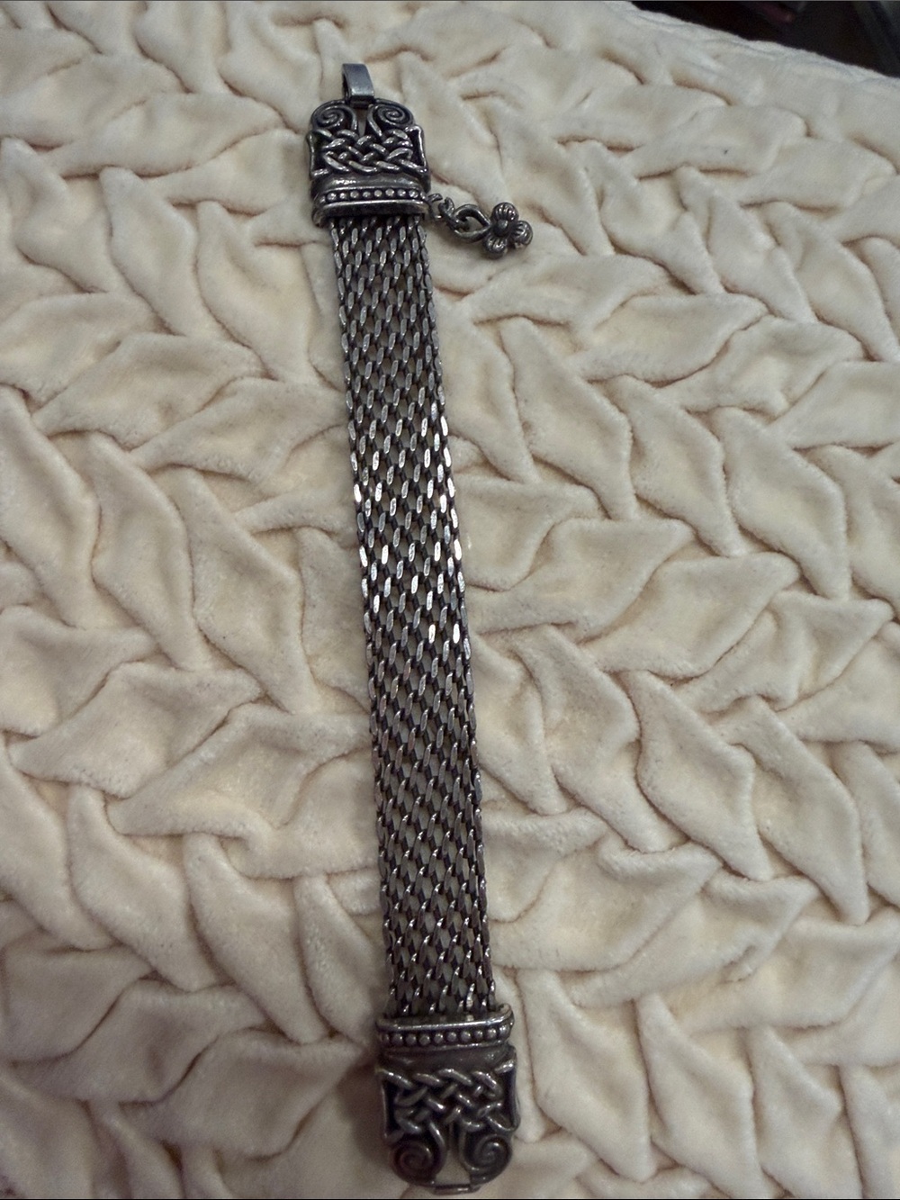 Brighton Silver-Tone Woven Mesh Bracelet with Decorative Ends